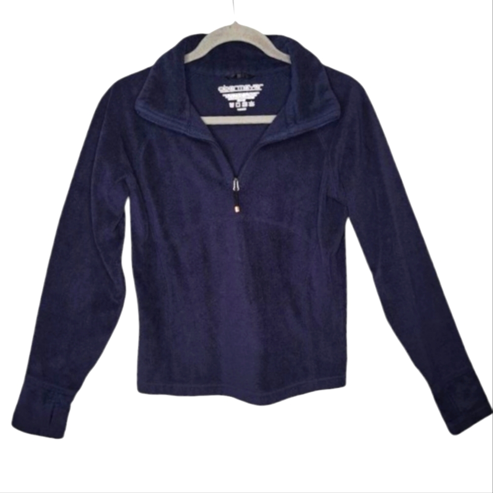 Obermeyer Navy Blue Quarter Zip Fleece Pullover Size Large